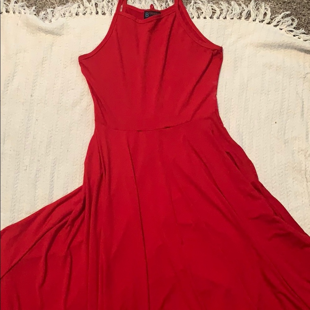 Simply beautiful red, layered summer dress